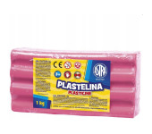 Plastelina szkolna dla dzieci 1kg różowa jasna 303111007 ASTRA