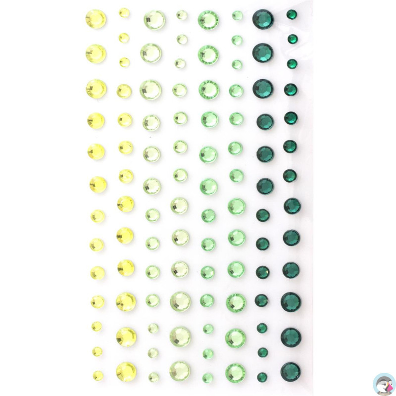 Kryształki samoprzylepne 3-6mm zielone (104) 251112 Galeria Papieru