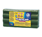 Plastelina szkolna dla dzieci 1kg zielona ciemna 303111019 ASTRA