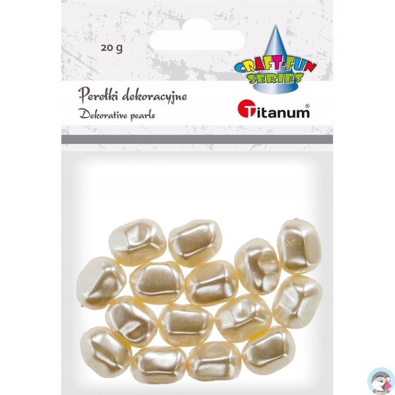 Perełki dekoracyjne białe perłowe 20g 390961 TITANUM