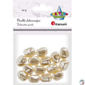 Perełki dekoracyjne białe perłowe 20g 390961 TITANUM