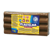 Plastelina szkolna dla dzieci 1kg brązowa 303111022 ASTRA