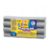 Plastelina szkolna dla dzieci 1kg popielata 303111023 ASTRA