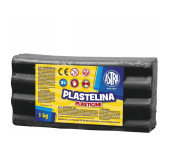 Plastelina szkolna dla dzieci 1kg czarna 303111024 ASTRA