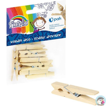 Ozdoby drewniene FIORELLO GR-WD645 spinacz duży (12) 170-2518