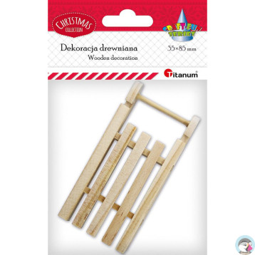 Dekoracje drewniane SANKI 35x85mm 626415 TITANUM