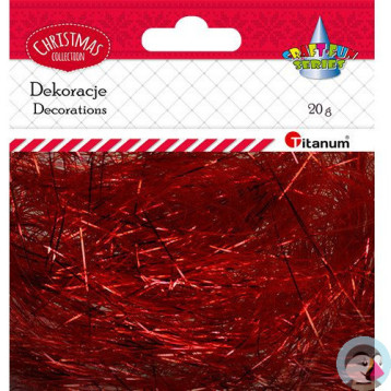 Włos anielski 20g czerwony metaliczny 389728 TITANUM