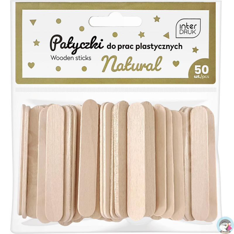 Naturalne patyczki do prac plastycznych 65x10 50szt. INTERDRUK