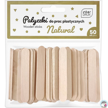 Naturalne patyczki do prac plastycznych 65x10 50szt. INTERDRUK