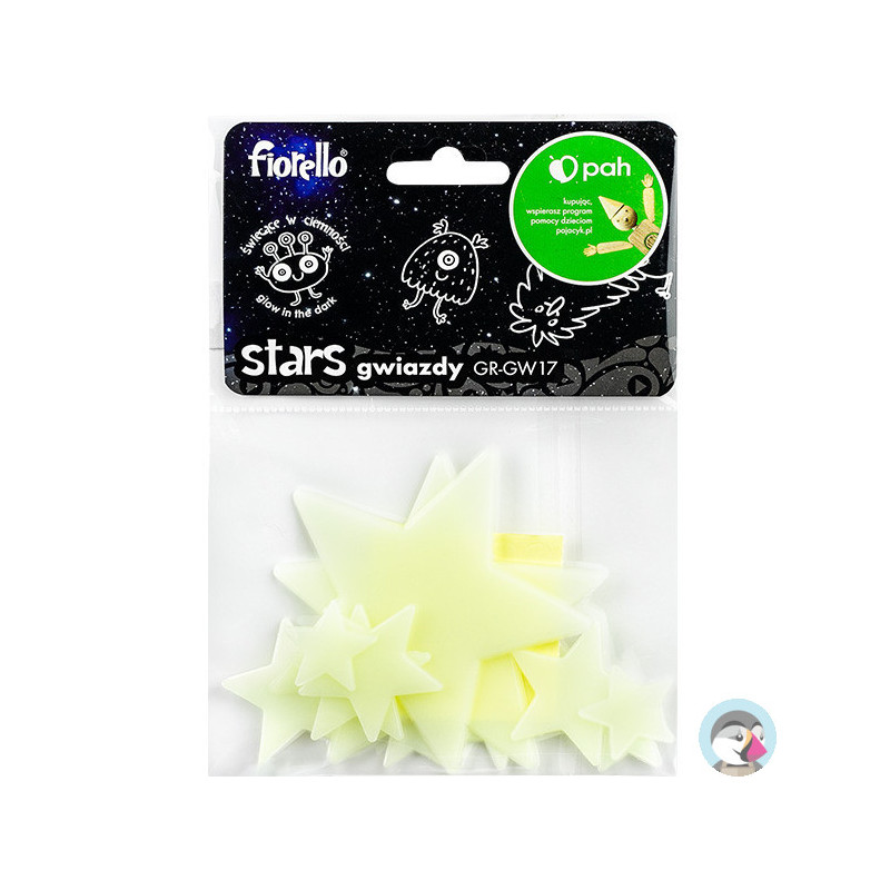 Ozdoby fluorescencyjne GWIAZDKI miks 12szt. GR-GW17 170-2813 FIORELLO