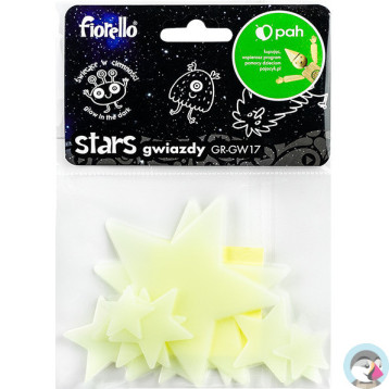 Ozdoby fluorescencyjne GWIAZDKI miks 12szt. GR-GW17 170-2813 FIORELLO