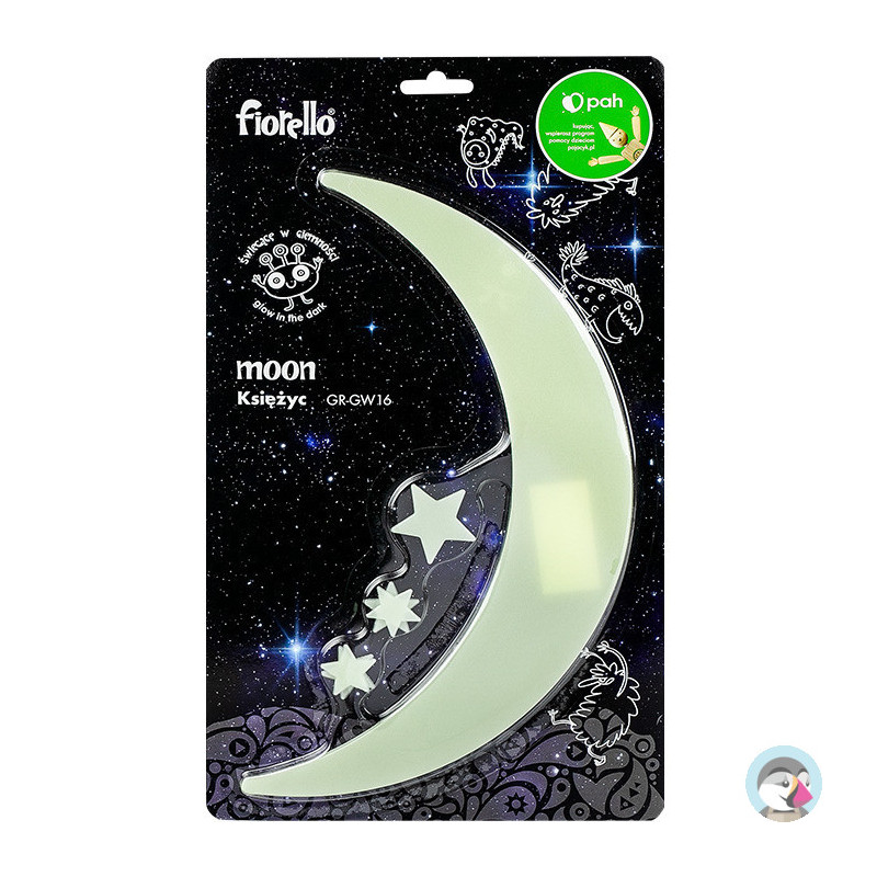 Ozdoby fluorescencyjne KSIĘŻYC I GWIAZDY 6szt. GR-GW16 170-2812 FIORELLO