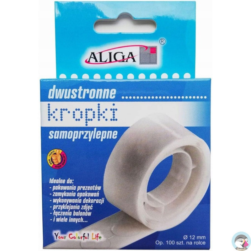 Kropki samoprzylepne dwustronne przezroczyste 10,5 mm PSD-3488 ALIGA