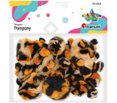 Pompony akrylowe CĘTKI 45szt. mix rozm. 338521 TITANUM