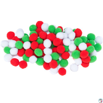 Pompony 10mm białe,czerwone, zielone POM42 BREWIS