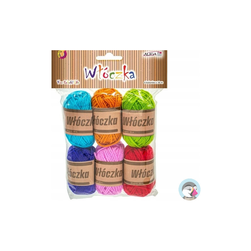 Włóczka mix kol. 38m 6szt. WL-9410 ALIGA
