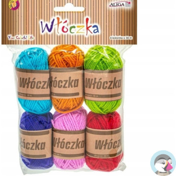 Włóczka mix kol. 38m 6szt. WL-9410 ALIGA