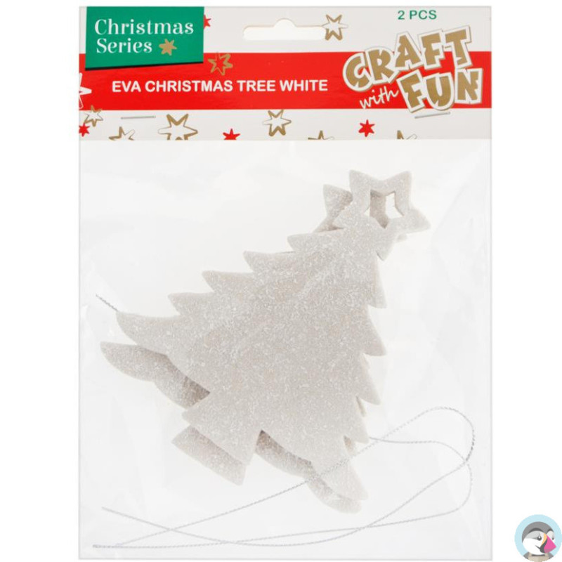 Piankowa choinka biała (2szt.) 438799 Craft with Fun