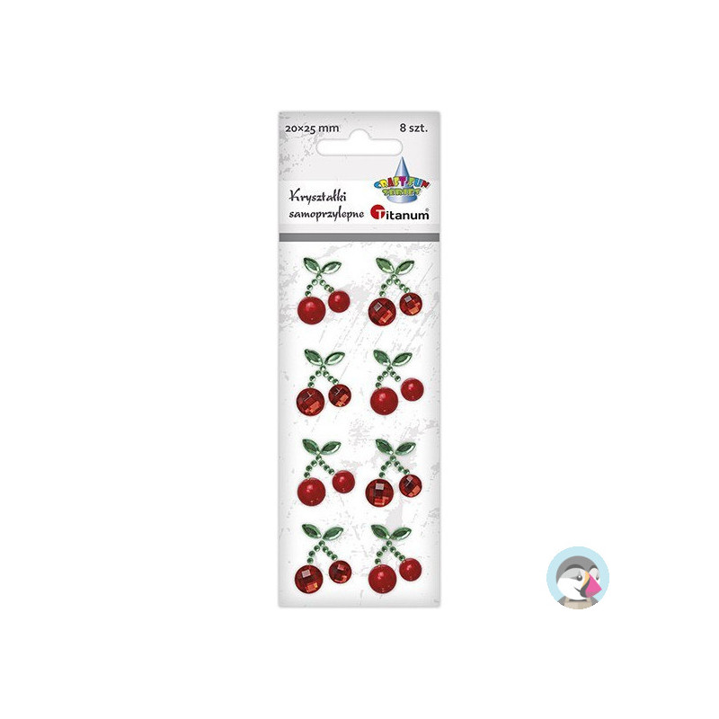 Kryształki Craft-Fun Series 8 szt. cherry czerwono-zielony 506550 TITANUM