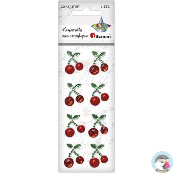 Kryształki Craft-Fun Series 8 szt. cherry czerwono-zielony 506550 TITANUM