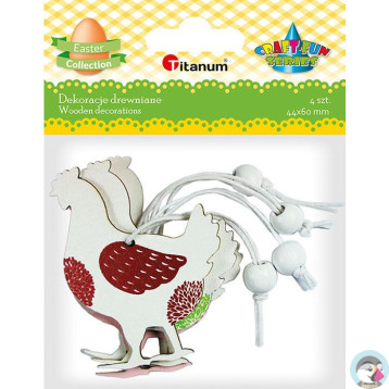 Ozdoba drewniana Craft-Fun Series Kura zawieszka 494410 TITANUM