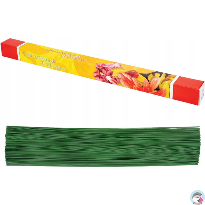 Druty florystyczne zielone 1,2mm dł. ok.40cm 1kg DA-1664 ALIGA