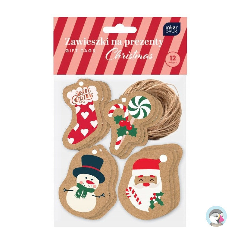 Zawieszki na prezenty kraft CHRISTMAS INTERDRUK