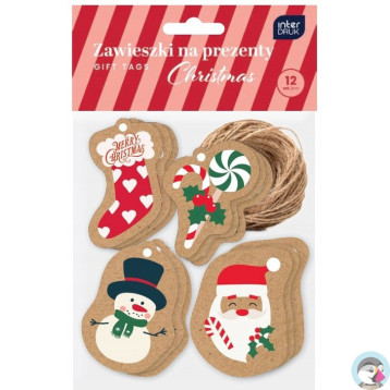 Zawieszki na prezenty kraft CHRISTMAS INTERDRUK