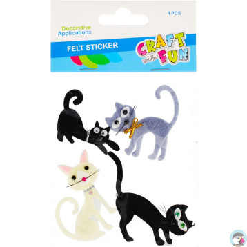 Naklejki filcowe KOTY 4szt. 480890 Craft with Fun