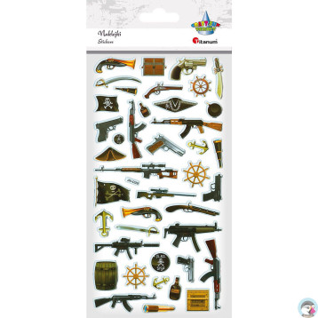 Naklejki wypukłe BROŃ 41szt. 470983 TITANUM