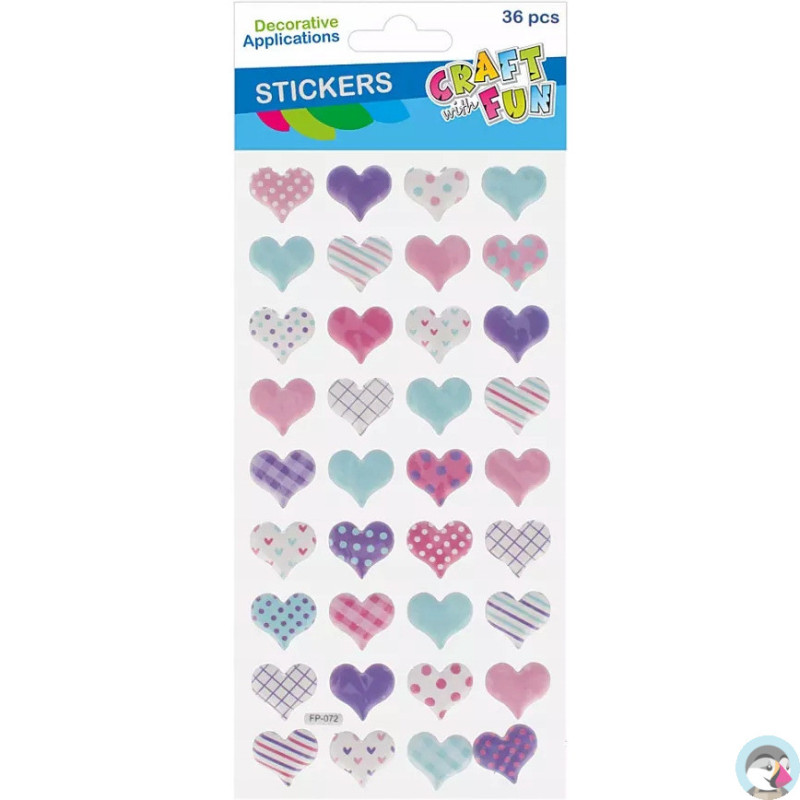 Naklejki Puffy SERCA 36szt 545809 CRAFT WITH FUN