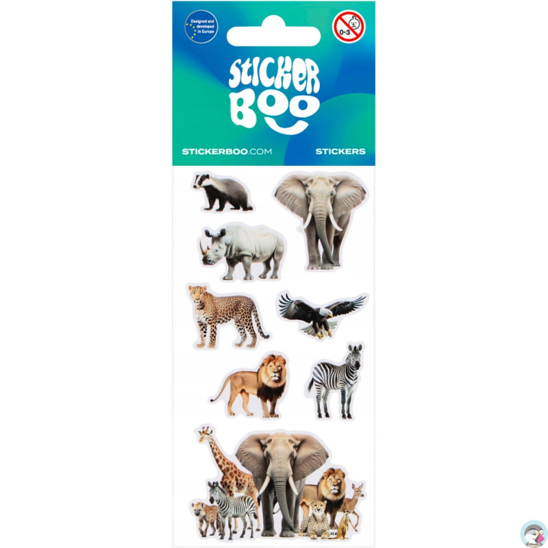 Naklejki 66x126mm DZIKIE ZWIERZĘTA 550332 STICKERBOO