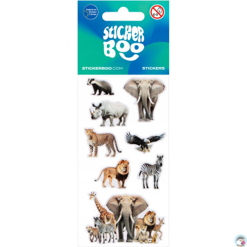 Naklejki 66x126mm DZIKIE ZWIERZĘTA 550332 STICKERBOO