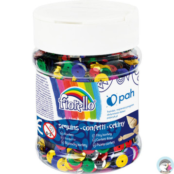 Cekiny confetti kółka łamane GR-C90-8 FIORELLO słoik 90g. 170-2540