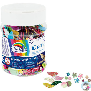 Cekiny konfetti MIX GR-C70-M FIORELLO słoik 70g. 170-2538