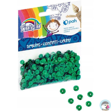 Cekiny konfetti FIORELLO GR-C14-6G kółka zielone 170-2514