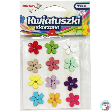 Kwiatuszki skórzane (12 sztuk) KS1 BREWIS