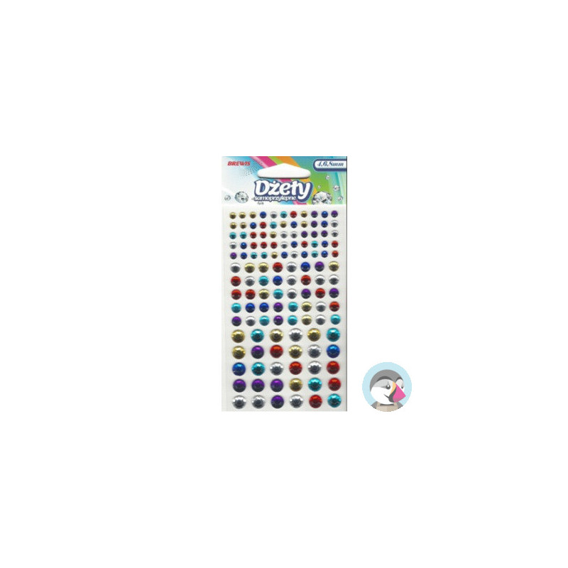 Dżety samoprzylepne 4,6,8mm mix kol. (125szt.) DS76 BREWIS