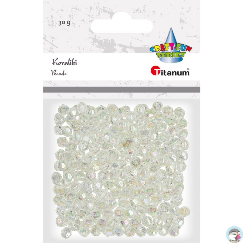 Koraliki białe 6mm 30g. 390752