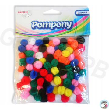 Pompony standard 10mm mix kolorów POM33 BREWIS