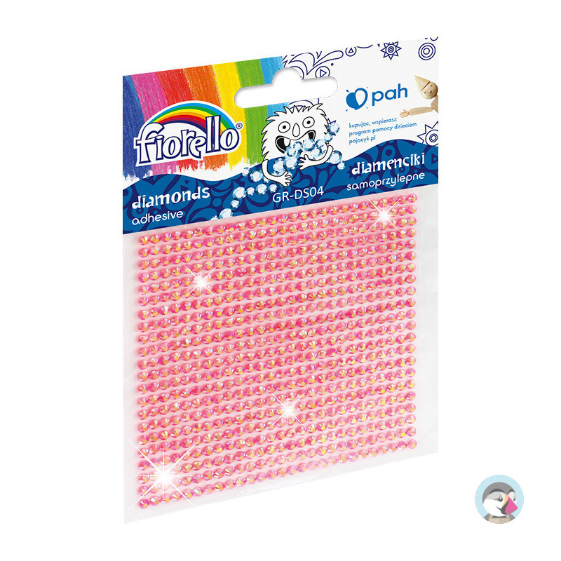 Diamenciki samoprzylepne różowe małe GR-DS040 170-2400 FIORELLO
