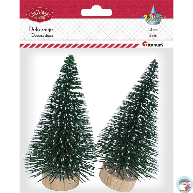 Ozdoba świąteczna choinka 10cm (2 szt.) 463767 TITANUM