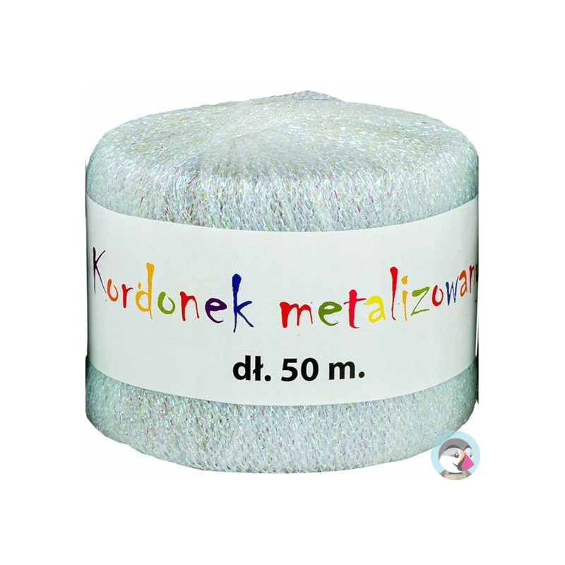 Kordonek metalizowany 2mmx50m perła KOB-03 ALIGA