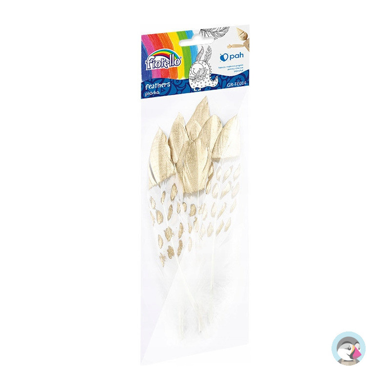 Piórka złote 13-19cm (8szt.) GR-FE014 FIORELLO 170-2619