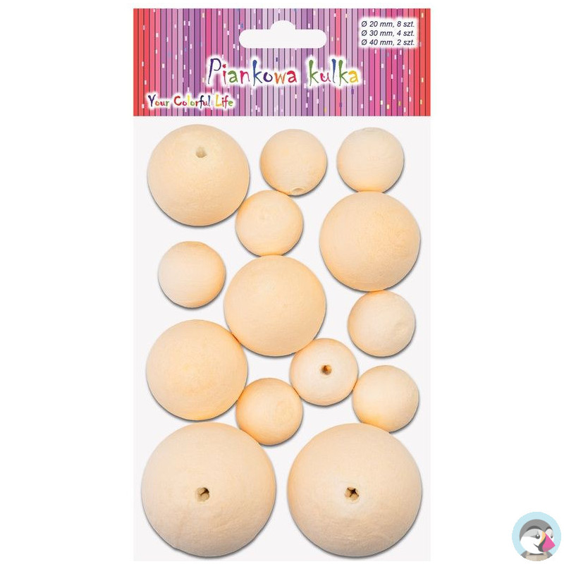 Piankowa kulka MW-1000 mix 20mm-8szt, 30mm-4szt, 40mm -2szt ALIGA