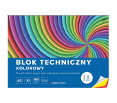 Blok techniczny kolorowy A3 10k INTERDRUK