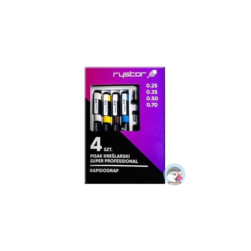 Rapitograf komplet 4sztuki PROFESSIONAL 114-000 RYSTOR