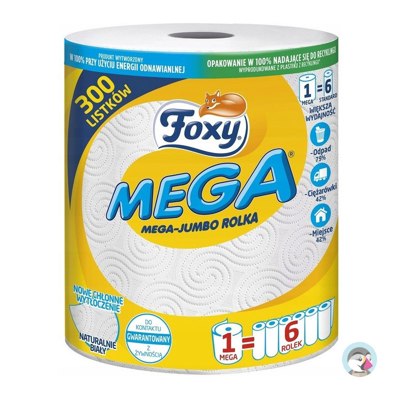 Ręcznik kuchenny FOXY MEGA JUMBO 300 listków 2 warstwy