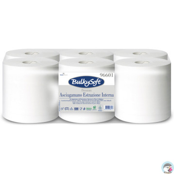 Ręcznik w roli biały 20cm 150m (6 rolek) 2w celuloza 396 listków 96601 BULKYSOFT Premium centralne dozowanie