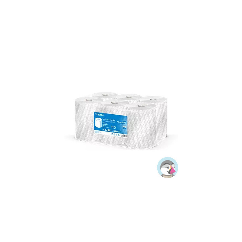 Ręcznik papierowy AFH VELVETCare rola MAXI 110m (6 sztuk) 2 warstwy 100% celuloza 5220106 Comfort
